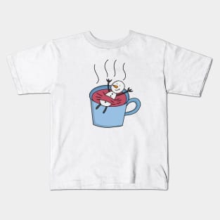 Snowman Tea Coffee Kids T-Shirt